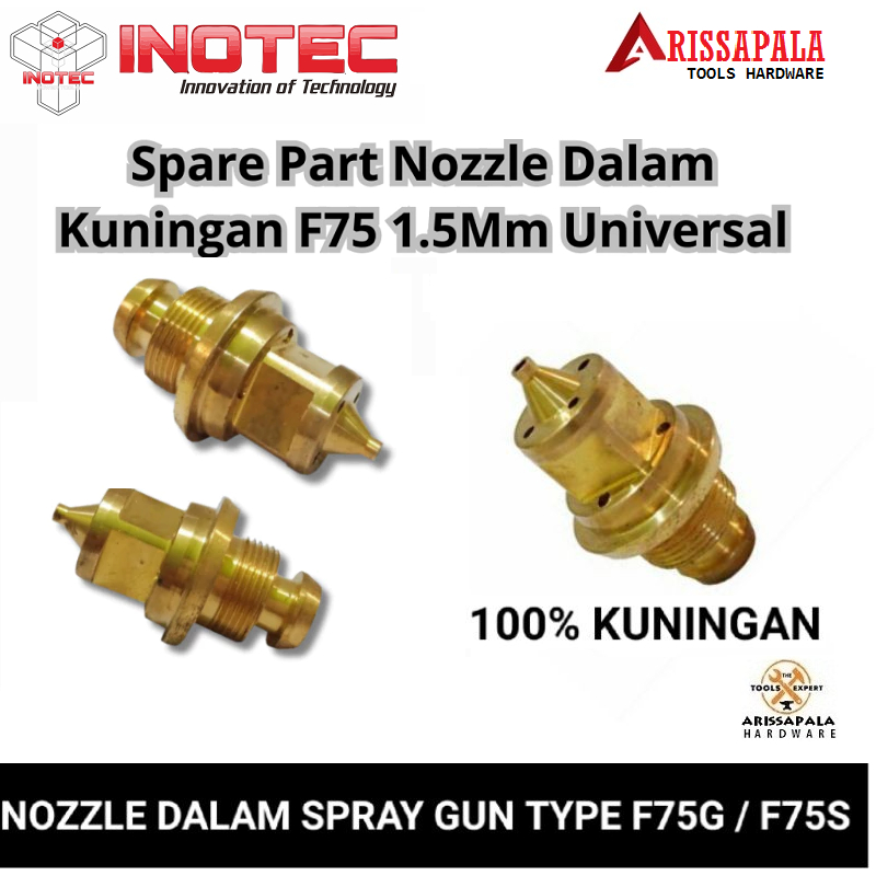 Nozzle dalam Spray gun F75 sparepart  F75 Nozel Spuyer Spet f75 Universal