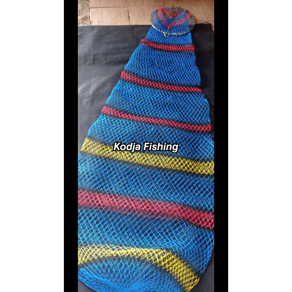 koja ikan / kerumbu rajut panjang 2meter ring stainless lipat 25cm