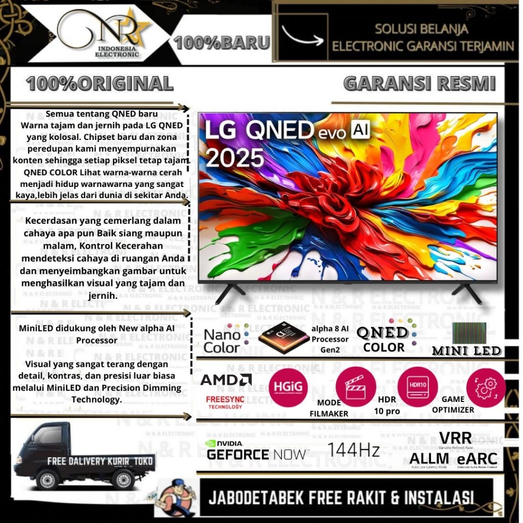 LG 85QNED92ASA - UHD MINI LED 4K 144Hz Smart TV 85 INCH WEB Os - LG 85QNED92ASA