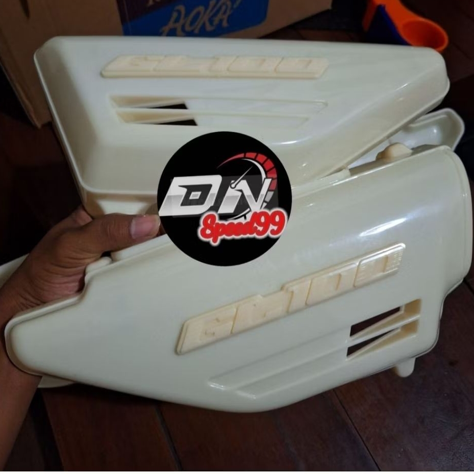 Bok Aki Tutup Aki GL 100 ABS Gading Ori Kanan Kiri Emblem Bahan Tebal