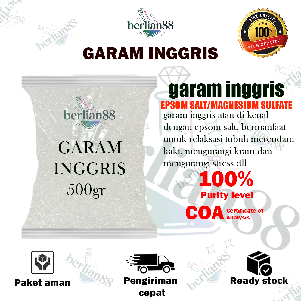 Garam Inggris 500gram / Magnesium Sulphate / Magnesium Sulfat / MgS041 / Garam Inggris Murah