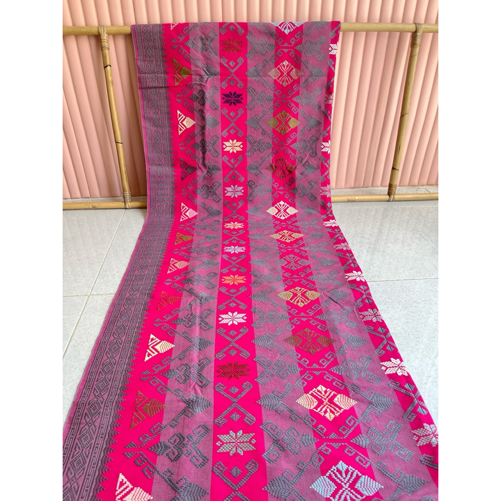 songket Lombok mix pink fanta