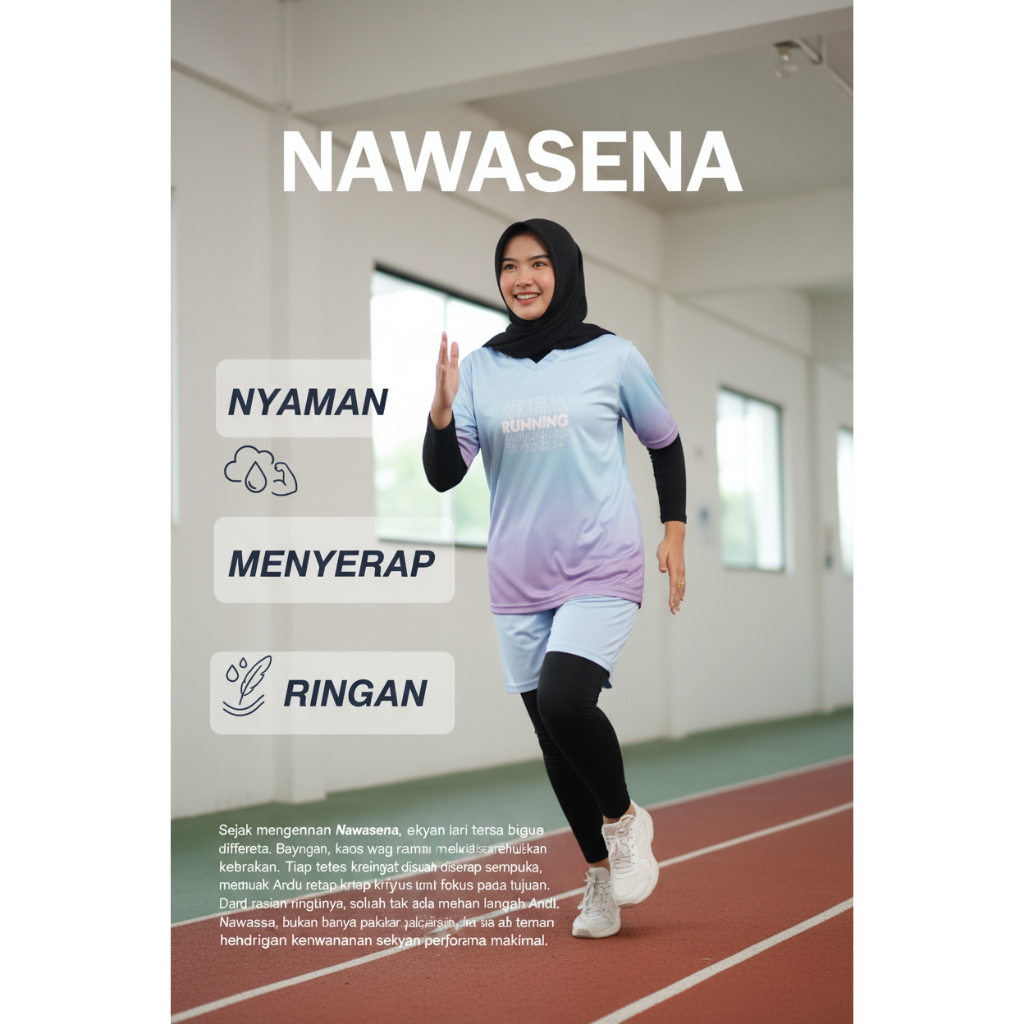 Baju Jersey Running, jersey gym, jersey lari wanita Full Printing 02