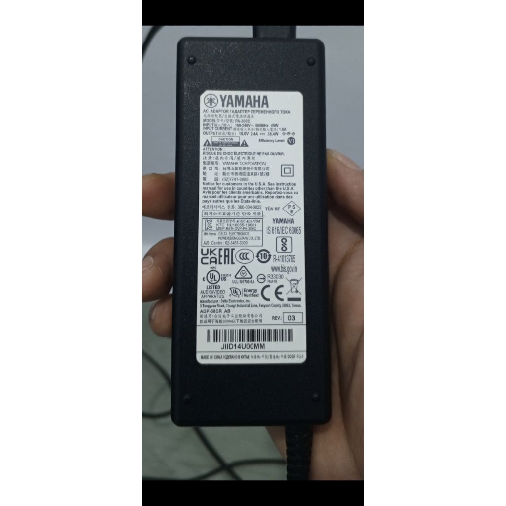 Adaptor Original 100% Keyboard Yamaha PSR Seri SX dan S: SX600,SX700,S975,S970,S775,S770,YS670,S950,