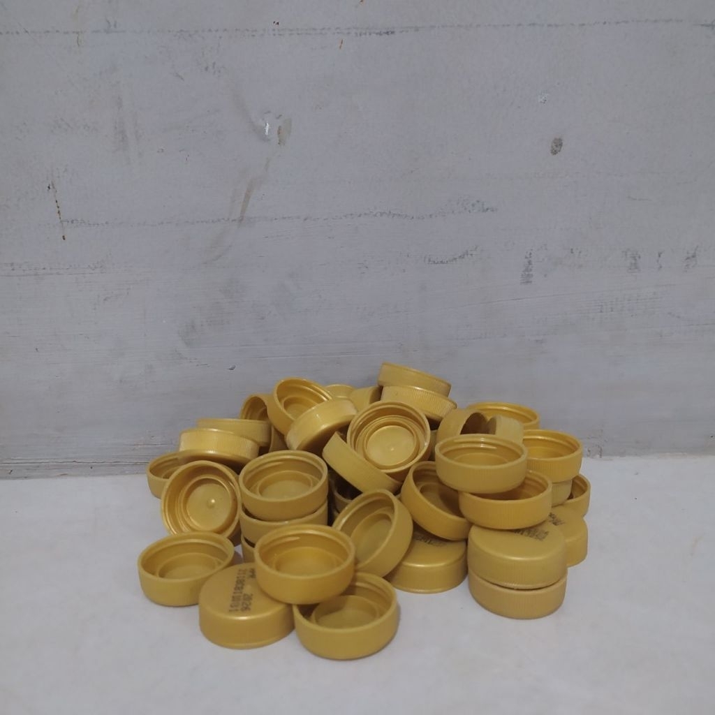 50pcs Tutup Botol Plastik Teh Pucuk Ukuran Kecil Bekas Bersih