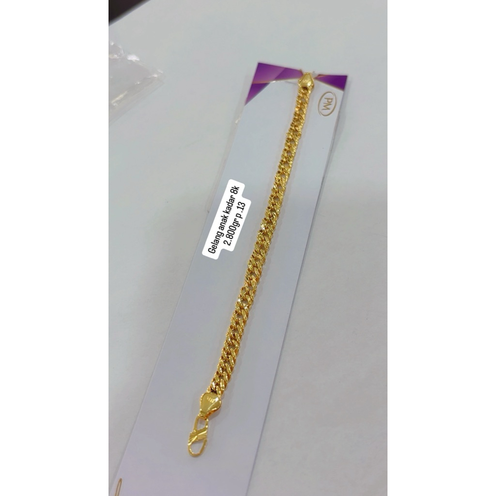 gelang anak emas kadar 375%