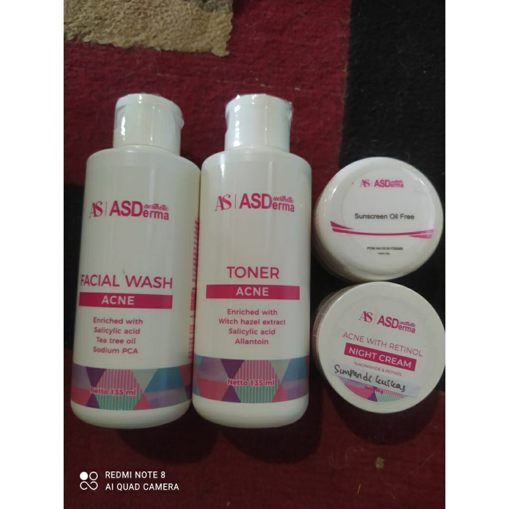 ASDERMA PAKET ACNE GLOWING 135 ml