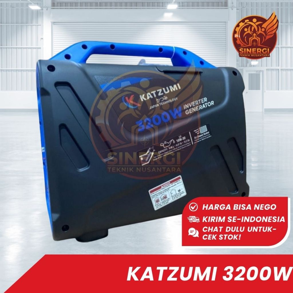 Genset Inverter KATZUMI KZ 4000IG | 3200 Watt Bensin | Silent & Stabil | 1 Phase 220V