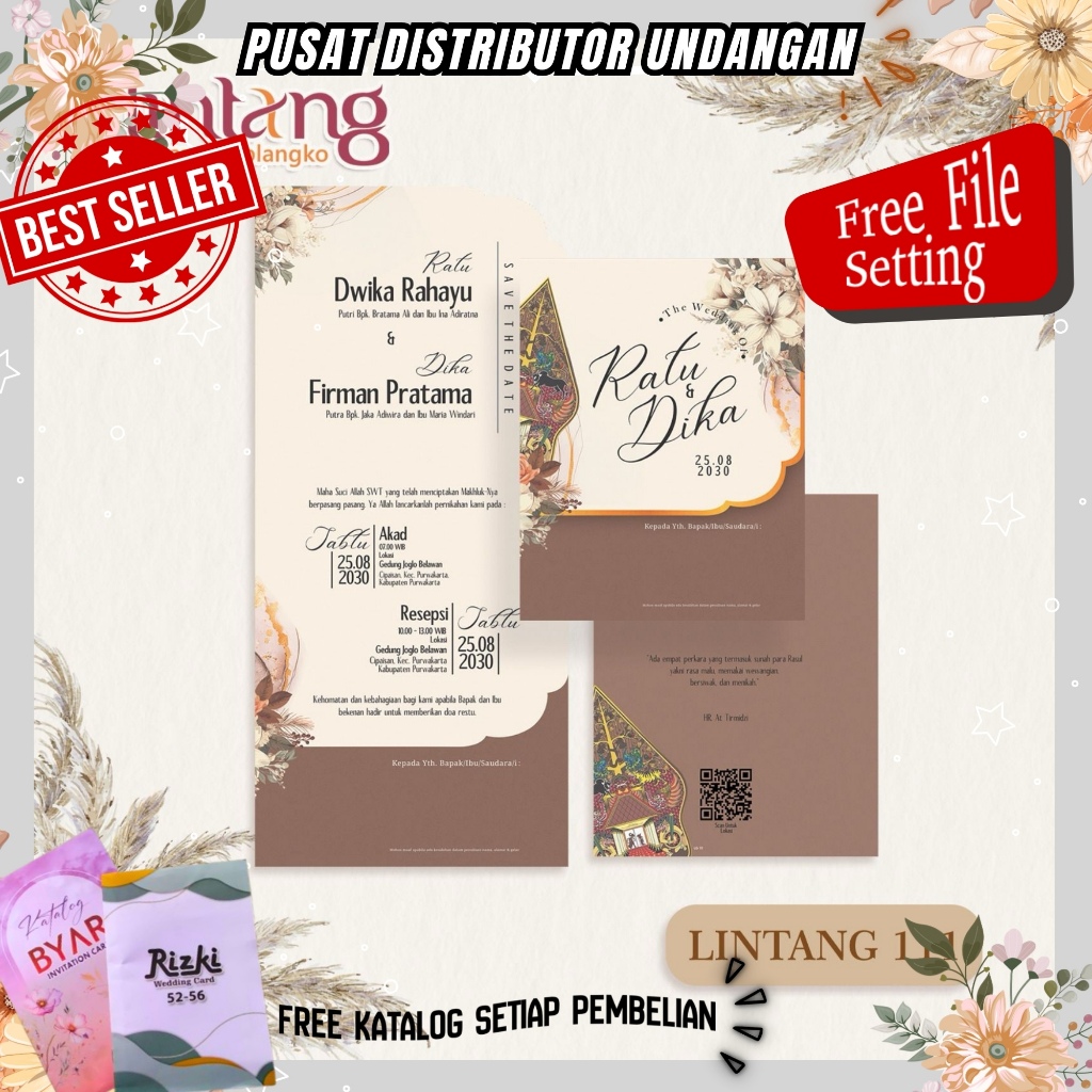 Blangko Undangan Lintang 111 | undangan nikah | undangan mewah | blangko undangan | undangan tebal