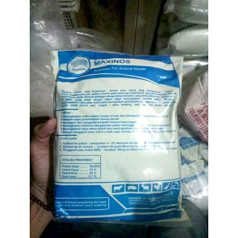 MAXINOS 1 KG - Susu Ternak Kemasan untuk Pengganti Susu Indukan
