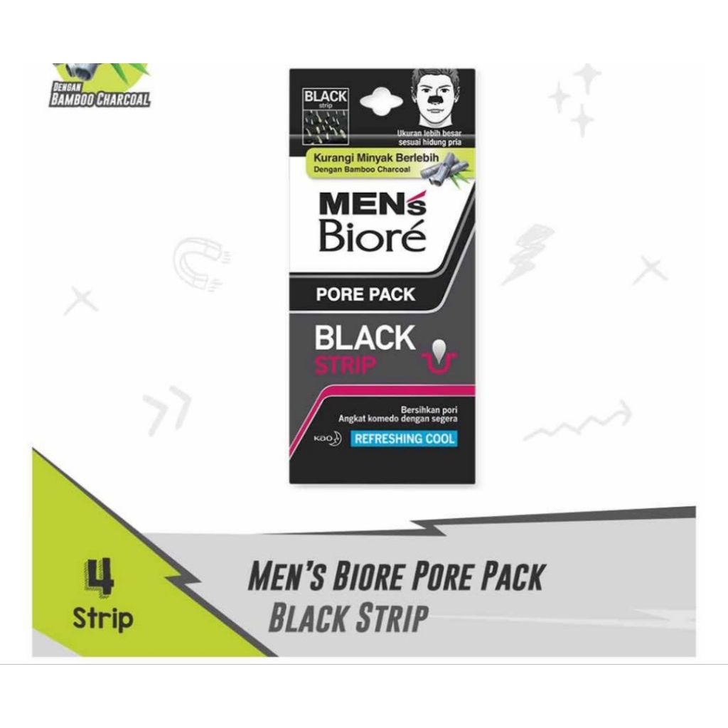men's biore pore pack black strip