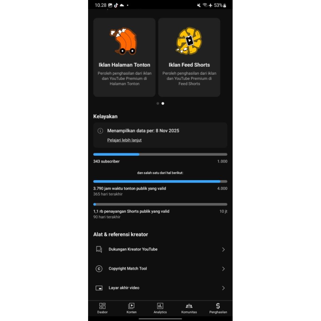 Di Jual Murah Akun YouTube Belum Monet Jam Tayang Sudah 3.870
