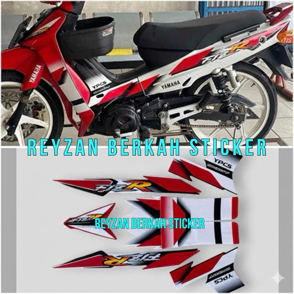 STIKER STRIPING LIS LES BODY YAMAHA F1ZR FIZR SPORTY 2002 PUTIH MERAH