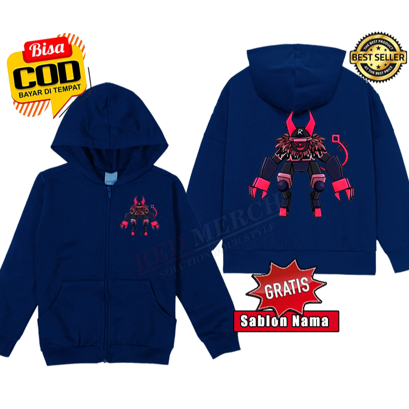 Jaket anak Hoodie zipper Guest 666 Forsaken roblox