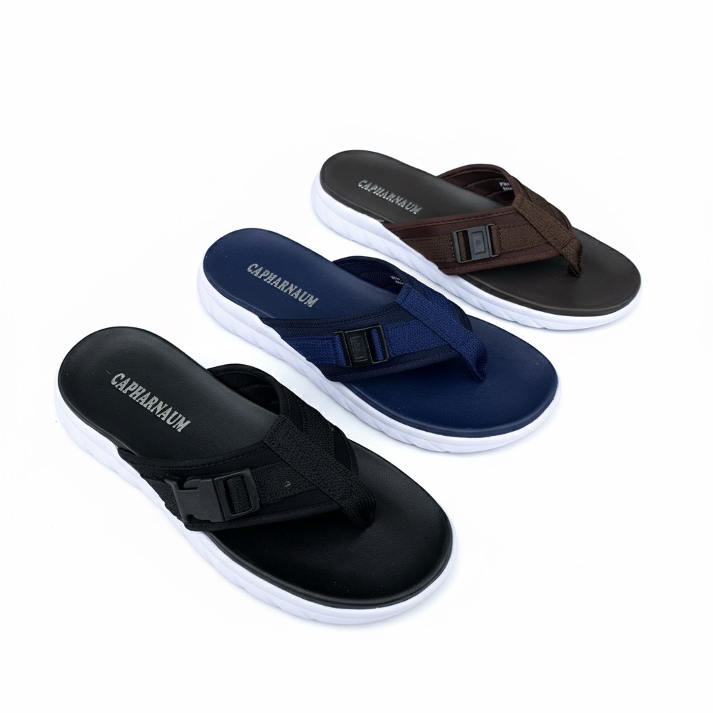 CAPHARNAUM [PSD 101] Sandal Jepit Pria Sandal Cowok Korea Distro Sandal Slide Cowok Sandal Premium