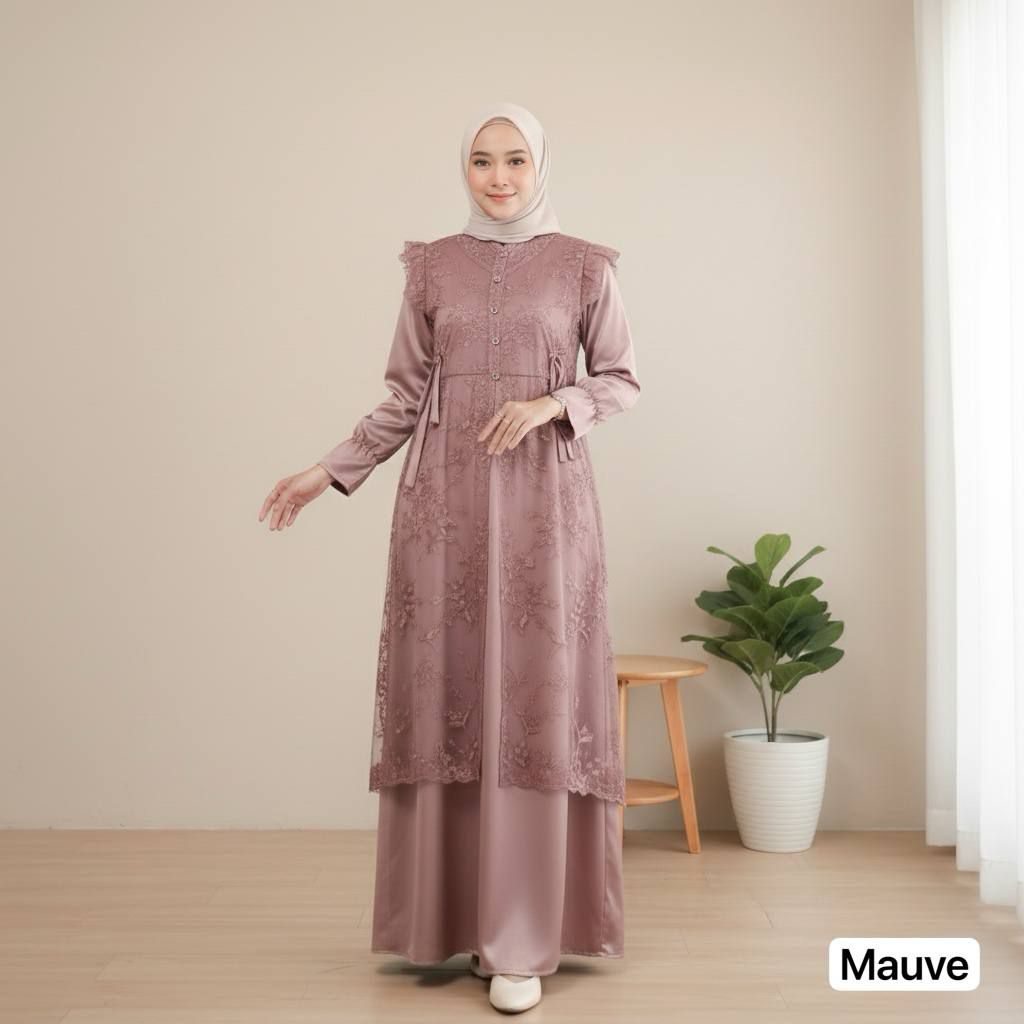 Dress Velvet_Jasmine dress_bahan Velvet shiny mix tile brokat