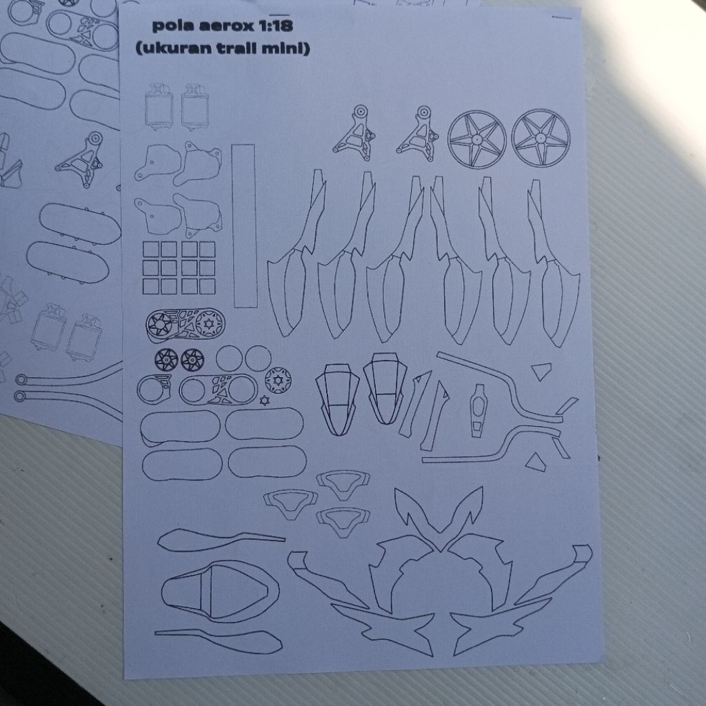 pola miniatur aerox dan vario