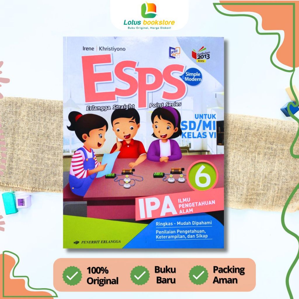 Esps IPA SD Kelas 6 - Penerbit Erlangga - K 2013 - Original