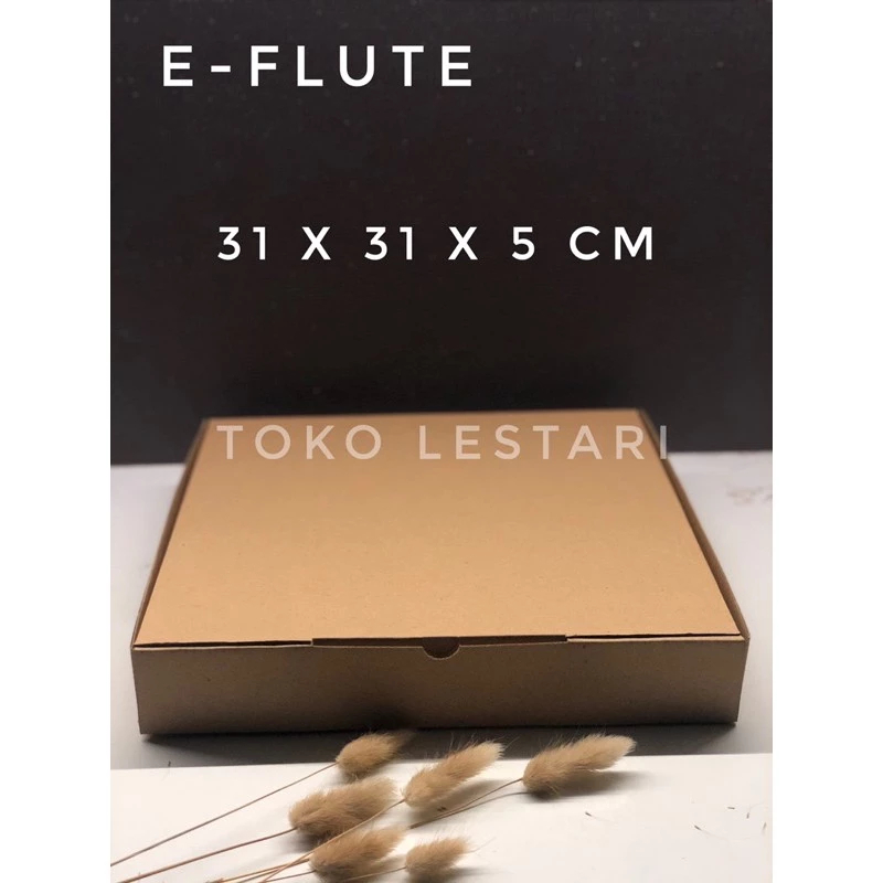 Box Kardus E-Flute Coklat 31x31x5