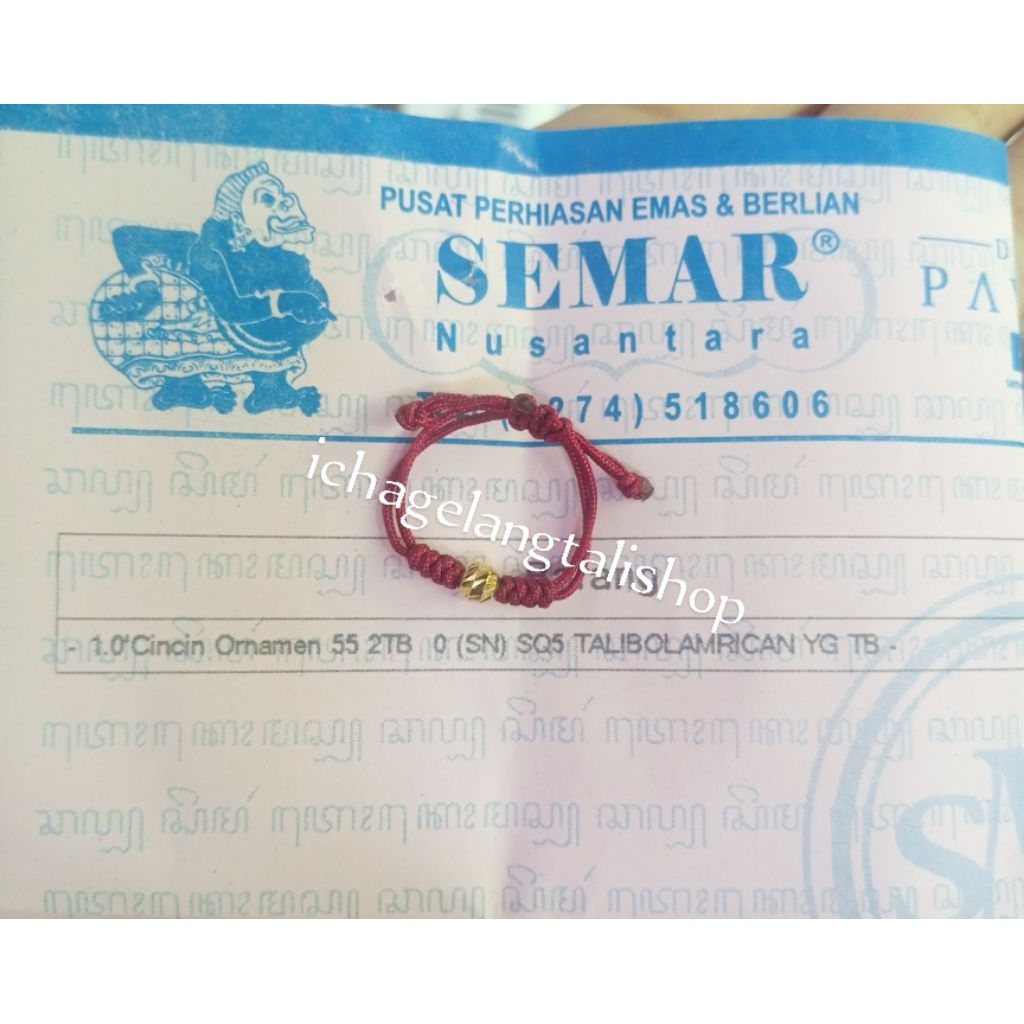 cincin tali baru Mrican 0, 1 grm Semar Nusantara
