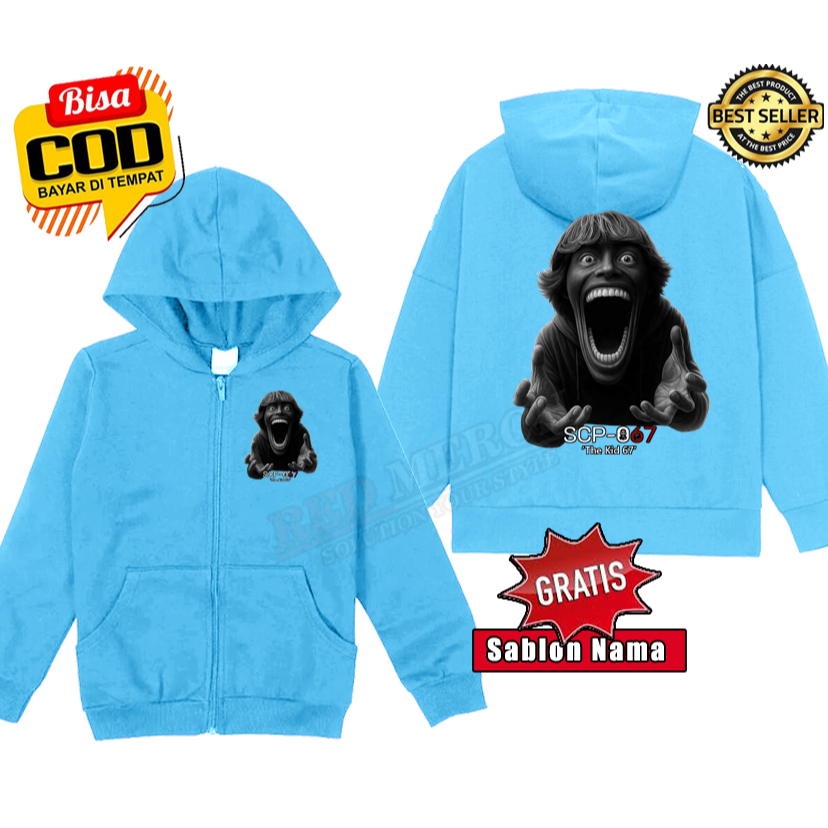 Jaket Hoodie zipper anak the kid scp 67
