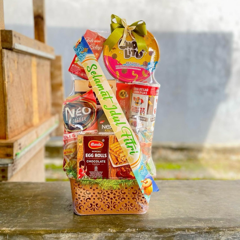 Part 2 - Baca Deskripsi (JATIM) Parcel/Hampers Lebaran Isi Snack/Sembako/Makanan Ringan Free Kartu U