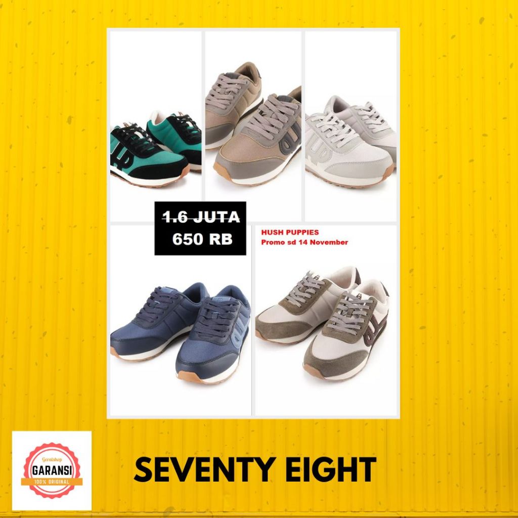 Sepatu sneakers Hush puppies men pria sale SEVENTY EIGHT 100% ORIGINAL STORE
