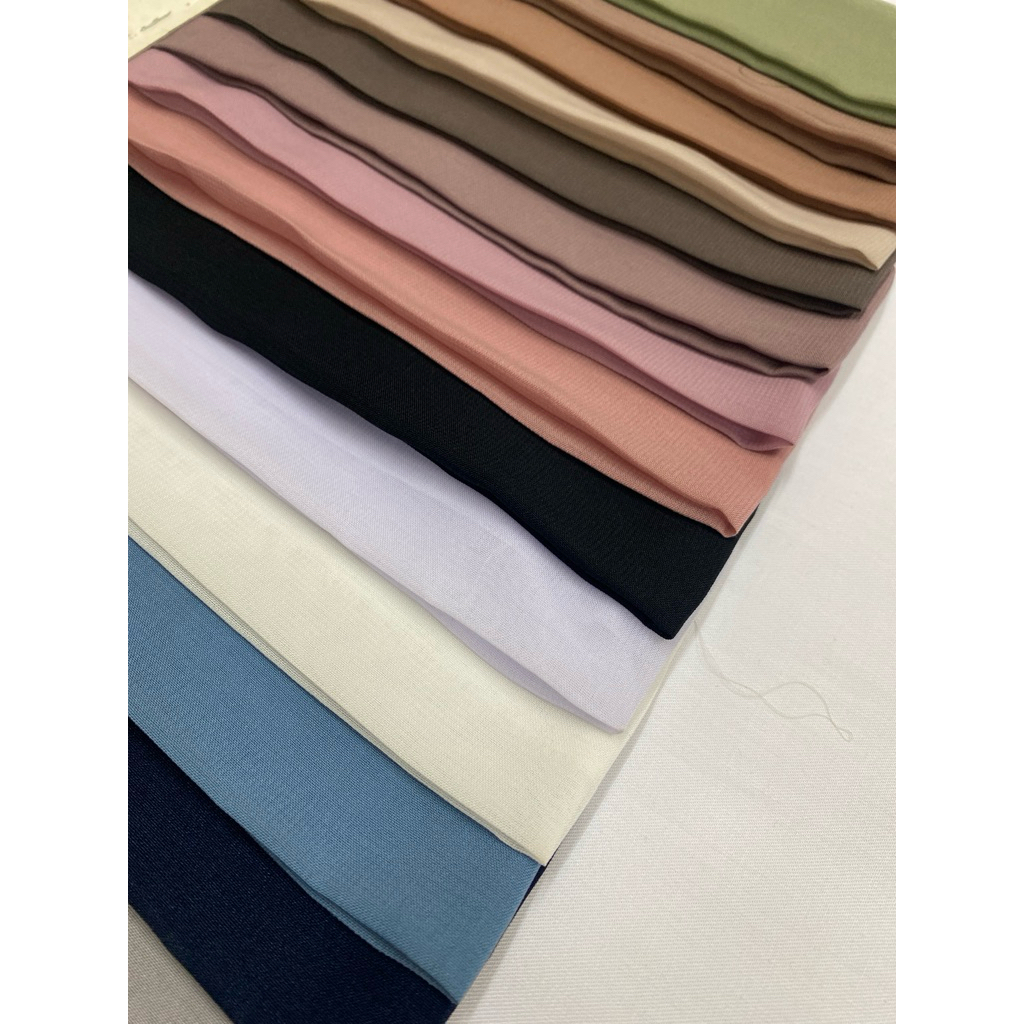 Kain POLYCOTTON POTTON DOUBLE HICONT Premium Lebar 150 Hijab Kerudung Bella Square