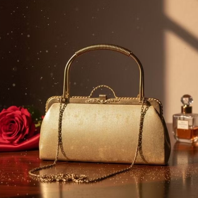 tas pesta wanita/tas pesta mewah/tas gold wanita/tas kokoh Deffect PRELOVED