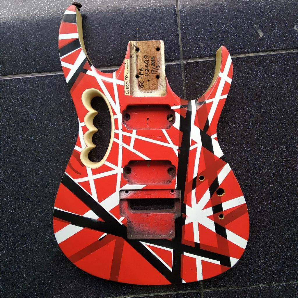body gitar listrik updown Original GILLMORE, motif Van Halen