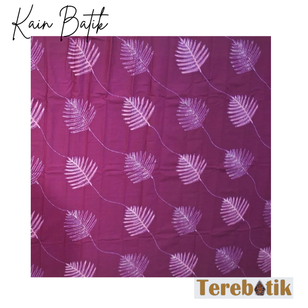 Kain Batik Cap Motif Parijoto Tere Batik Warna Ungu