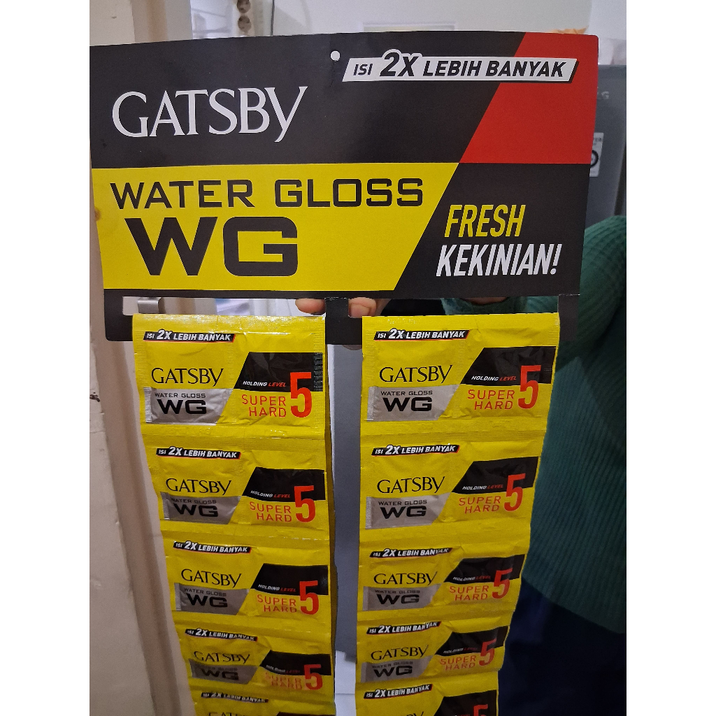 GATSBY WG Minyak Rambut Pria 1 renceng 12 strip = 24 sachet