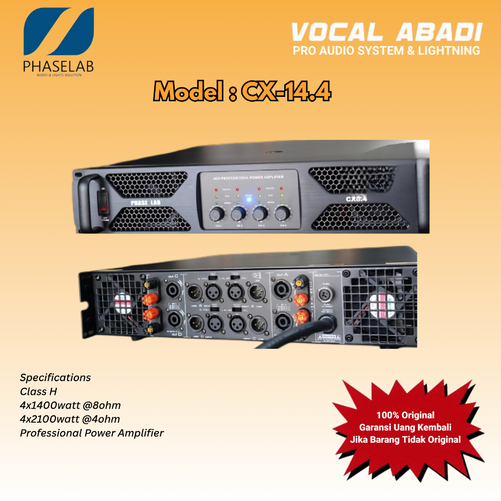 POWER AMPLIFIER PHASELAB CX-14.4 ORIGINAL