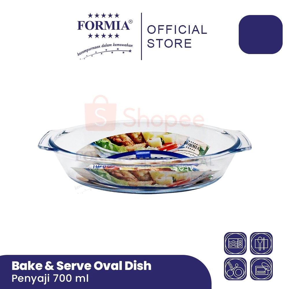 Formia Loyang Kaca Bake & Serve Oval Dish 700 ml