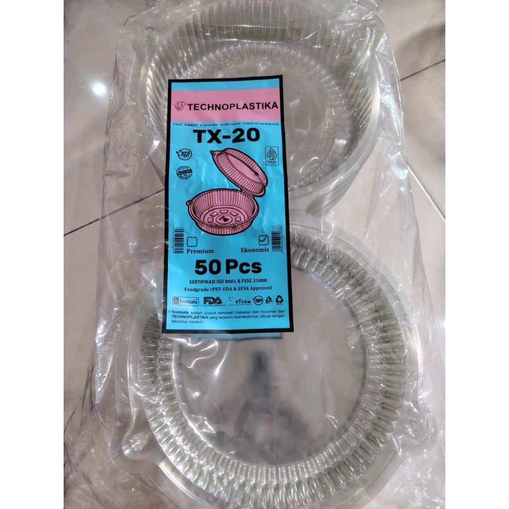 Mika Bolu Bulat 20cm (Isi 50pcs) / Mika Bolu Sifon 20cm / Mika Bolu Chiffon 20cm / Mika Kue Bulat