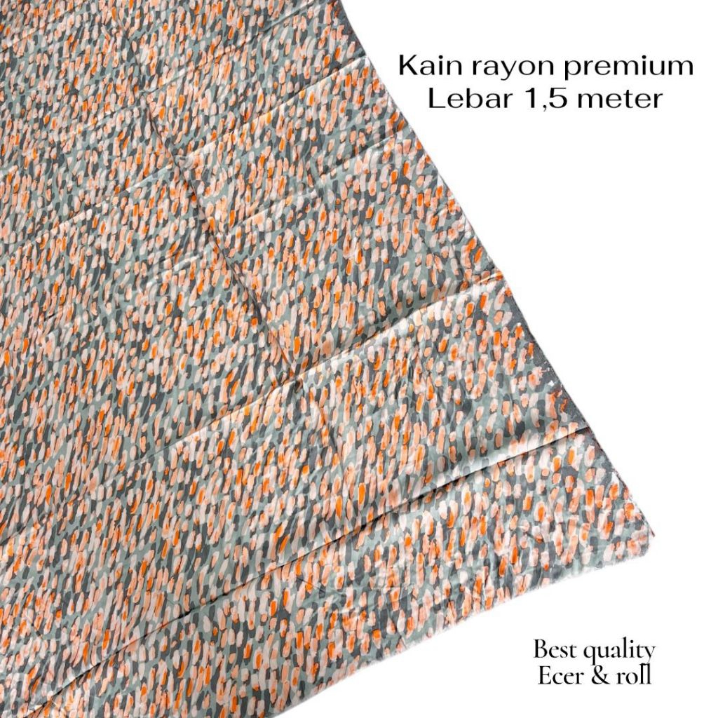 bahan kain rayon motif, kain rayon viscose premium