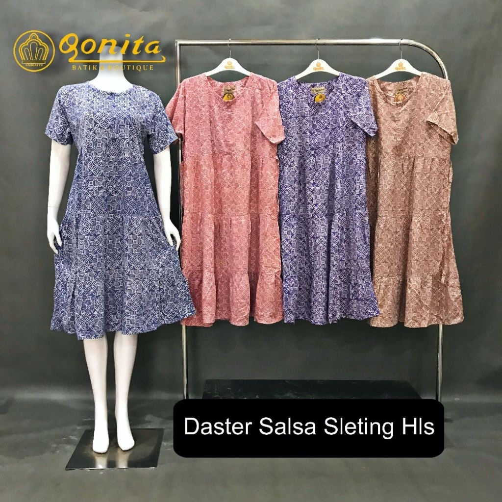 Daster Pekalongan || Daster Salsa Sleting Hls || Daster Qonita Batik || Daster Murah