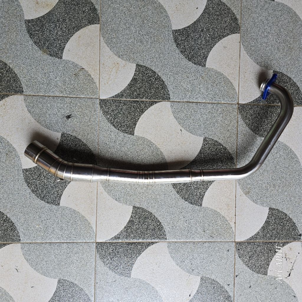 header pipa leher knalpot r9 original satria fu 150 karbu