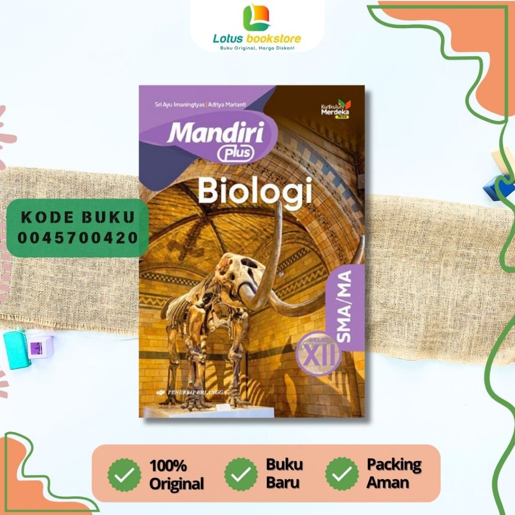 Mandiri Biologi SMA Kelas 12 - Penerbit Erlangga - Kurikulum Merdeka - Original