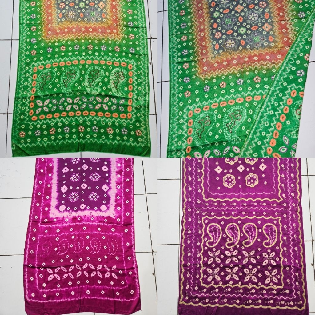 BATIK TULIS LAWASAN SELENDANG SUTRA JUMPUTAN