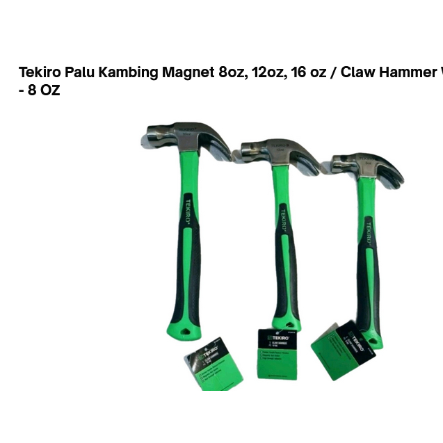 PALU KAMBING TEKIRO HAMMER GOAT TEKIRO MARTIL CABUT PAKU MAGNET TEKIRO - 16.OZ