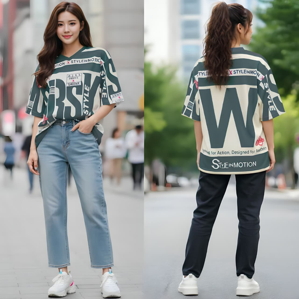 TIONY KAOS BASEBALL PRIA & WANITA OVERSIZE LINGKAR DADA 120 PANJANG 75 BAHAN JERSEY