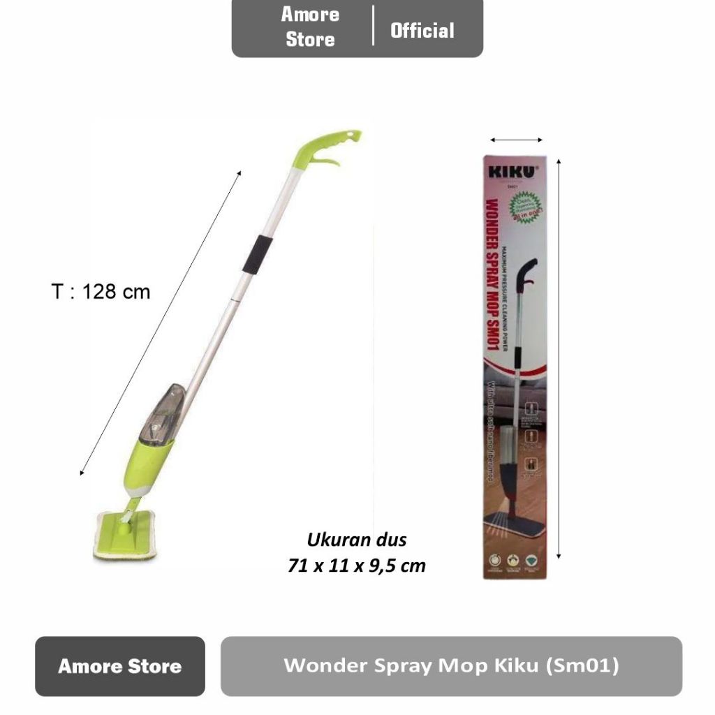 [ Amore Store ] Wonder Spray Mop Kiku (SM01) / Pel lantai semprot praktis