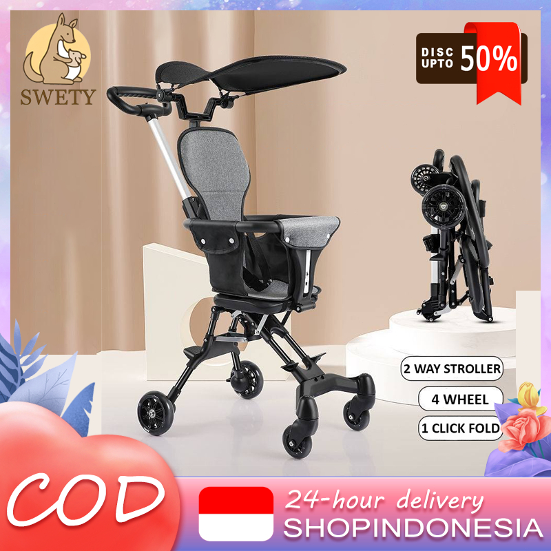 FlashMall Magic stroler bayi lipat travelling sepeda bayi stroller duduk kereta dorong troli bayi