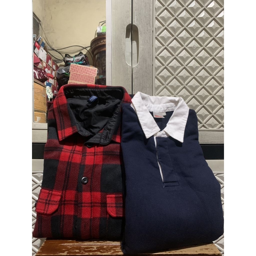ORIGINAL OVERSHIRT COMFORT H&M SWEATSHIRT RUGBY WOOL PLAID