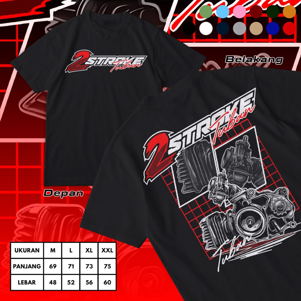 Kaos 2 Stroke Tuban Baju Distro 2 Stroke Tshirt Two Stroke