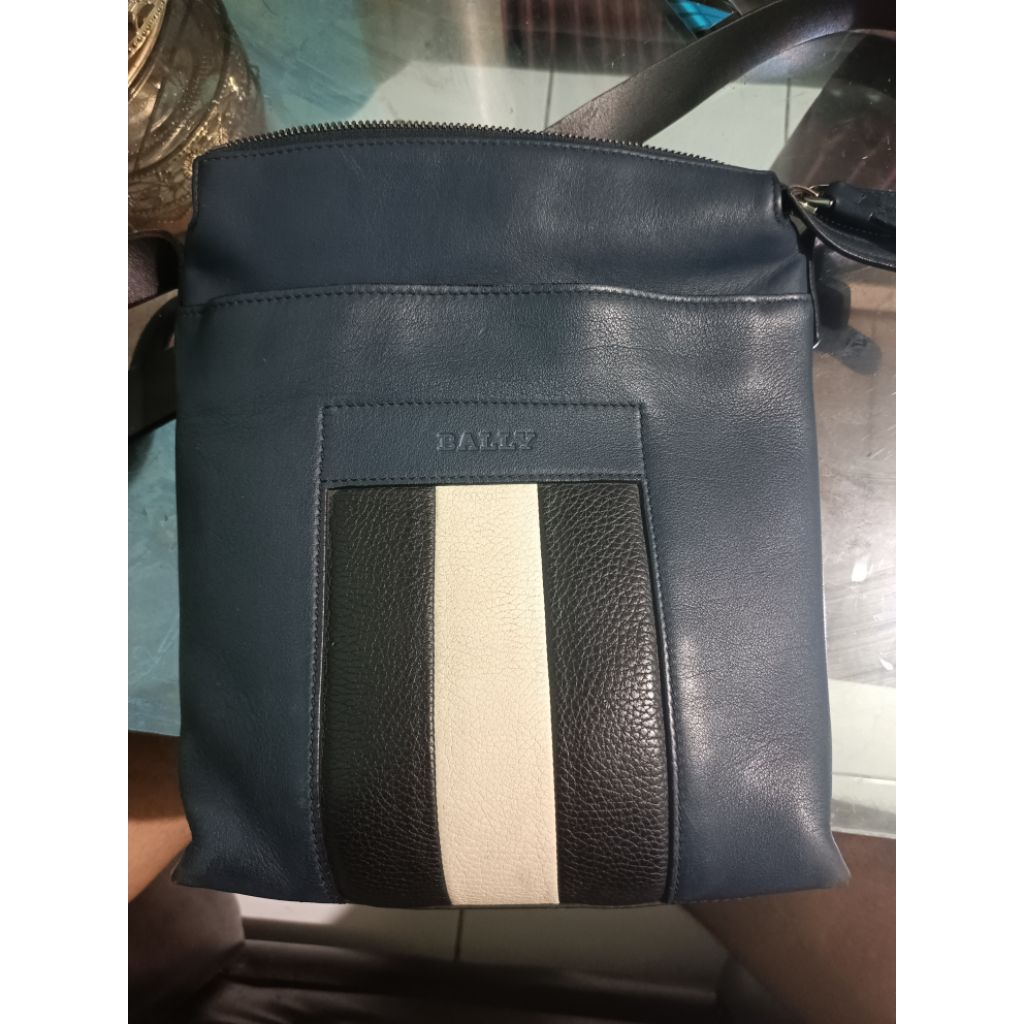 BALLY BAUMAS BLUE MAN MESSENGER BAG
