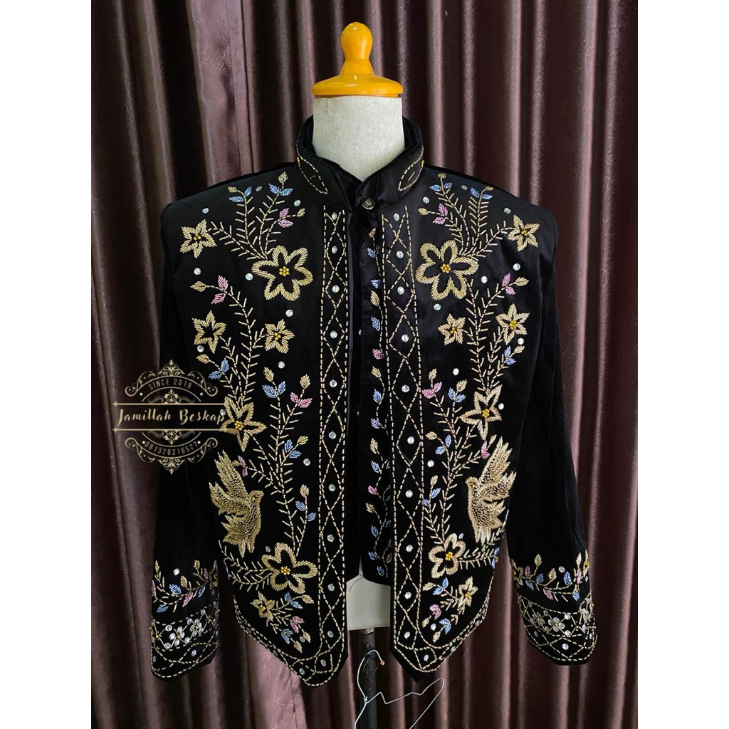 Beskap bludru jawa || Beskap bludru hitam solo || Beskap pengantin || Beskap merak || Beskap jawa so