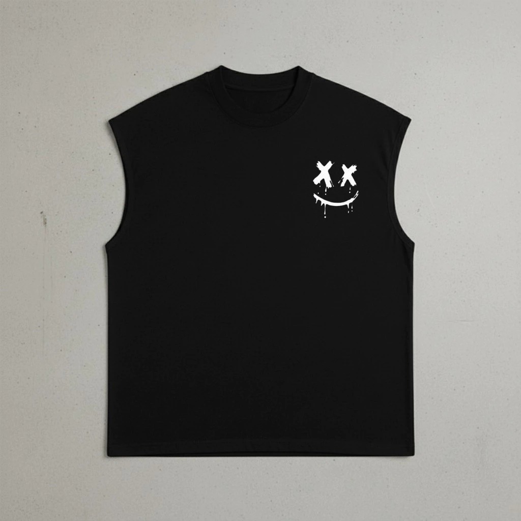 Singlet Pria SMILE - Singlet Pria Distro Keren - Kaos Gym Santai