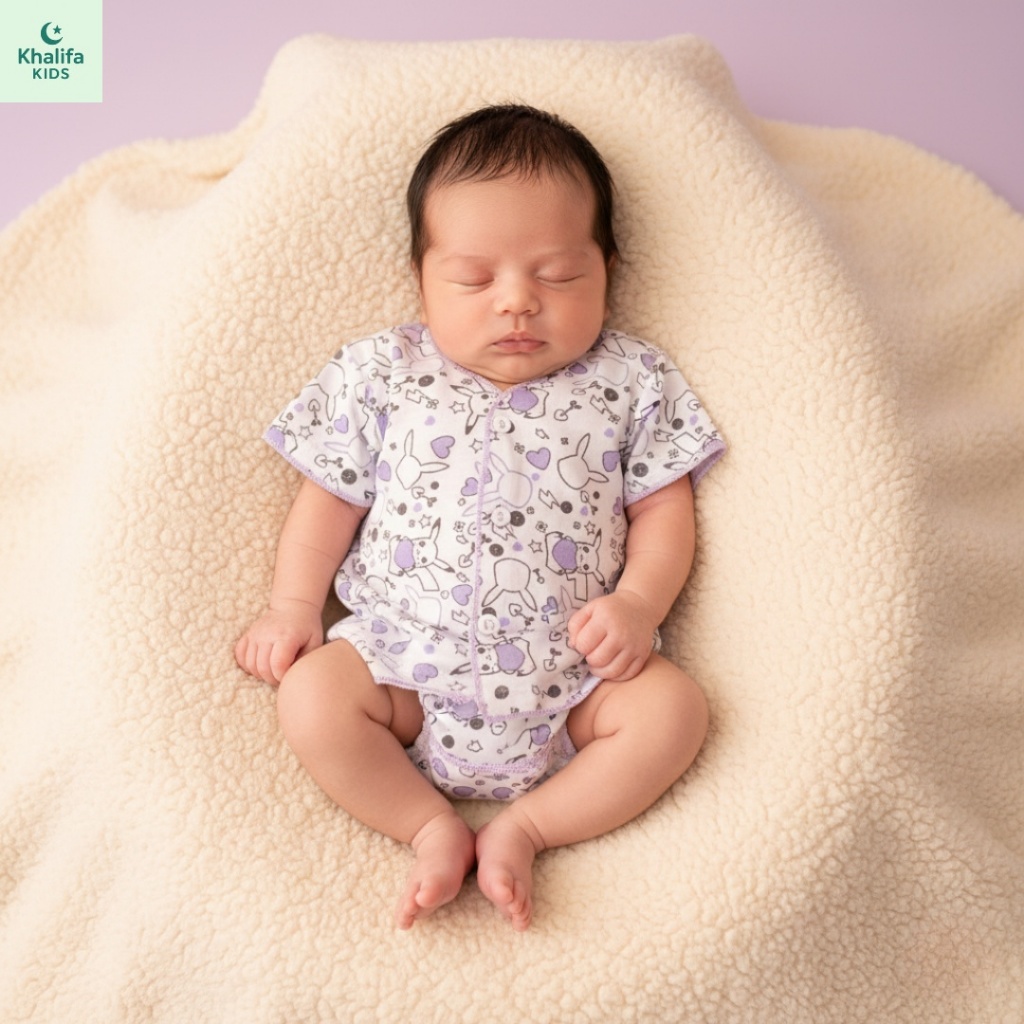 (Paket 18pcs) Setelan Baju Celana Bayi Newborn Lahiran Gift Set Lilac